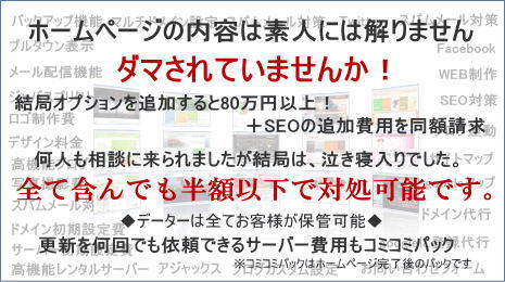 ホームページ制作にダマだれていませんか!